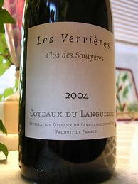 Image result for Verrieres Coteaux Languedoc Clos Soutyeres