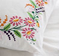 Image result for Pillow Case Flower Designs to Embroidery