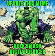 Image result for Meme Hulk Smash Computer