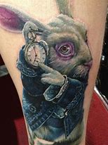 Image result for Alice in Wonderland Rabbit Clock Tattoo
