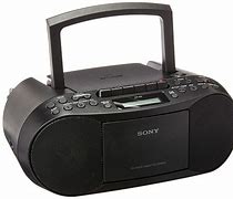 Image result for Sony Black CD Radio Cassette Recorder Boombox