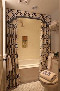 Image result for Tile Shower with Shower Curtain
