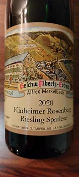 Image result for Alfred Merkelbach Kinheimer Rosenberg Riesling Hochgewachs