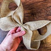 Image result for How to Make a Burlap Ribbon Bow