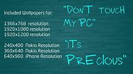 Image result for A Picture Saying Don't Touch My Laptop