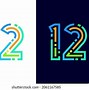 Image result for Creative 12 Number Logo Cyan