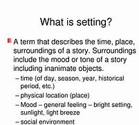 Image result for What Is Setting