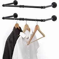 Image result for wall mount clothing hangers rack