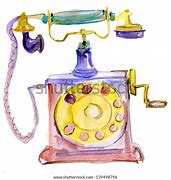 Image result for Telephone Watercolor Old-Fashioned