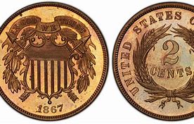 Image result for 1867 2 Cent Coin