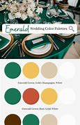 Image result for Champagne and Emerald Green Wedding Colors