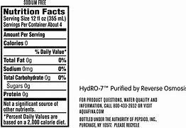 Image result for Nutrition Label for Water