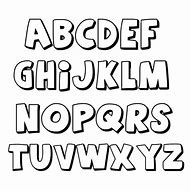 Image result for Bold Bubble Letters Alphabet