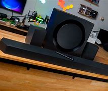 Image result for TV and Sound Bar with Black Background