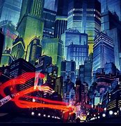Image result for Dystopian Cyberpunk Cityscape