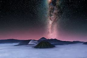 Image result for Milky Way Mount Bromo