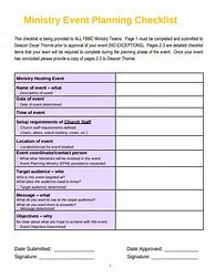 Image result for Church Event Planning Checklist Template