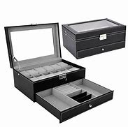 Image result for Temu Leather Watch and Jewelry Box