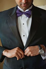 Image result for Black Tuxedo with Purple Bow Tie