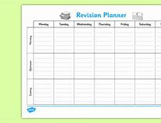 Image result for Revision Planner Template