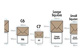 Image result for Stationery Envelope Sizes