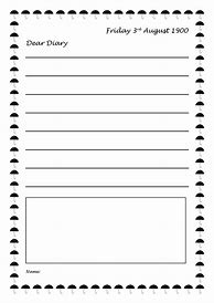 Image result for Diary Example KS1