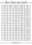 Image result for Man Shoe Size Chart in Inches