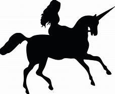 Image result for Black and White Unicorn Silhouette