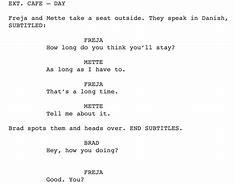 Image result for Screenplay Dialogue Format