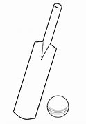 Image result for Cricket Bat and Ball Outline