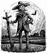 Image result for Scarecrow Black and White