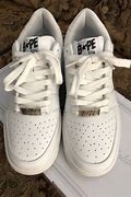 Image result for All White BAPE Shoes