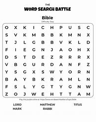 Image result for Bible Word Search Worksheets