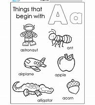 Image result for Things That Start with Letter a Printable