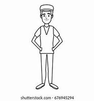 Image result for Standing Man Cartoon Black and White