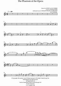 Image result for Phantom of the Opera Violin Sheet Music