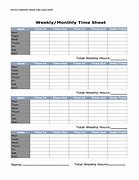 Image result for Monthly Timesheet Template