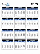Image result for Printable Calendars for 2005