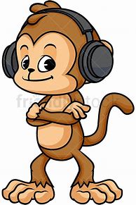 Image result for Cartoon with Headphones