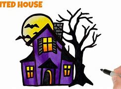 Image result for How to Draw Haunted House
