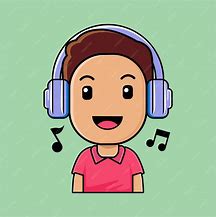 Image result for Guy Listening to Music Cartoon