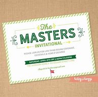 Image result for Masters Golf Tournament Invitation
