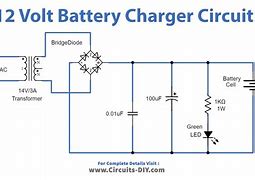 Image result for 12 Volt Battery Charger Circuit Diagram