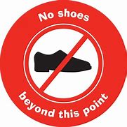 Image result for No Shoes Sign