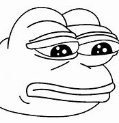 Image result for Pepe the Sad Frog Looking Left
