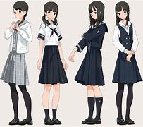 Image result for Anime School Uniform Design