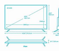 Image result for 50 Inch TV Length and Width