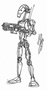 Image result for B3 Battle Droid Fan Art Whith No Coler