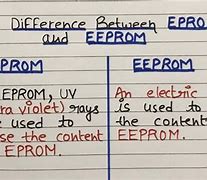 Image result for Difference Between EPROM and EEPROM