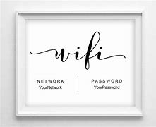 Image result for Free Editable Wi-Fi Password Sign